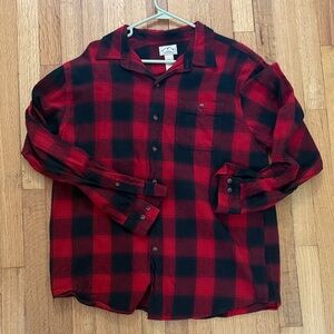 Blue Mountain Red and Black Plaid Flannel Men's